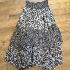 NWOT AEO Paisley and Floral Midi Skirt